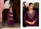 Andorra Embroidery Work Fancy Silk Festive Wear Readymade Palazzo Suit 4 Pieces Catalog