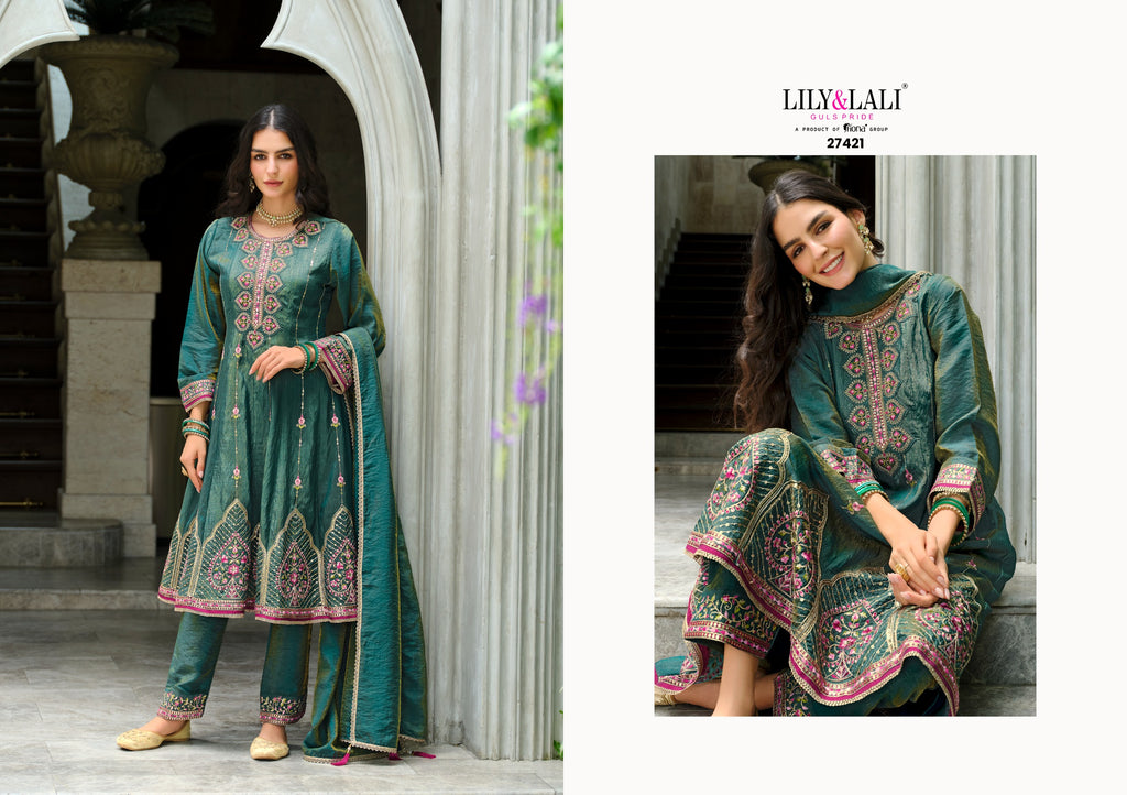 Sajni Embroidery Work Viscose Silk Occasional Wear Readymade Salwar Suit  4 Pieces Catalog