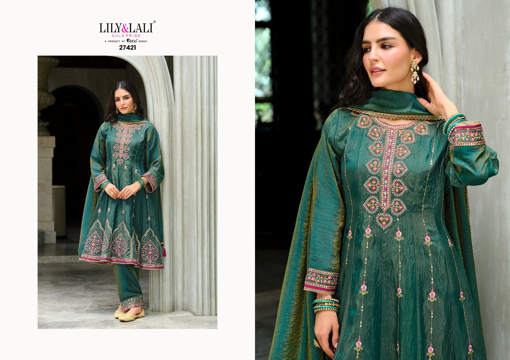 Sajni Embroidery Work Viscose Silk Occasional Wear Readymade Salwar Suit  4 Pieces Catalog