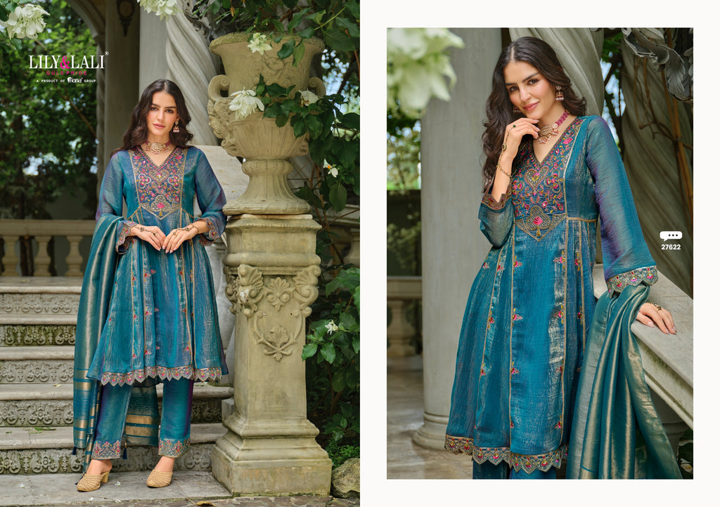 Suhana Embroidery Work Simmer Silk Occasional Wear Readymade Salwar Suit  4 Pieces Catalog